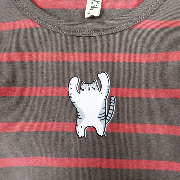 Kids Classic Long Sleeve Cotton Stripe T-Shirt - Picture 3 of 5